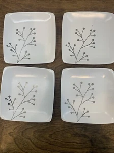 CB2 Holiday 5" Silber Blüte Vorspeise Teller 4er Set - Bild 1 von 4