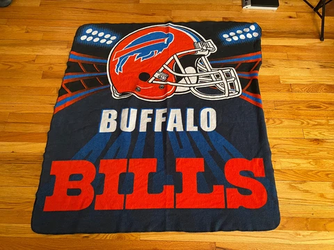 vintage buffalo bills throw blanket 49” x 52” Cover