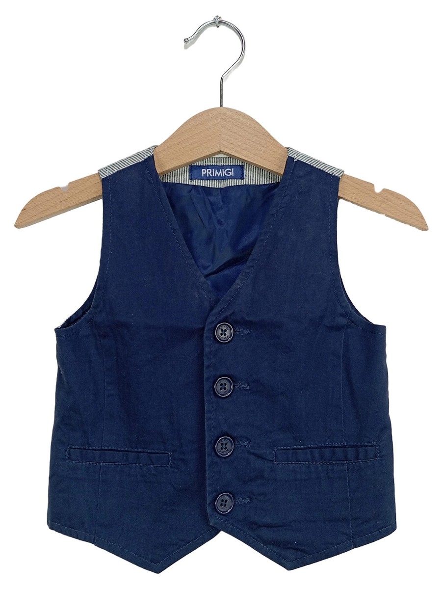 Completo Bambino 5 Pezzi Blù Elettrico - Giacca, Gilet, Pantaloni, Camicia E Cravatta - Foto 4