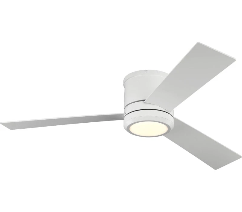 Generation Lighting Clarity Max 56" Outdoor Hugger w/ LED Lights , Matte White - Image 1 of 1