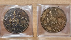 Disneyland 2007 Where Dreams Come True & 2008 Year Million Dreams Challenge Coin - Picture 1 of 6