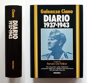 Galeazzo Ciano Diario 1937-1943 Cura Renzo De Felice Rizzoli 1980 1. Auflage - Bild 1 von 5