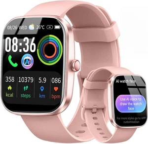 Smart watch Women Men AI voice assistant Heart rate/ Pedometer Record Smartwatch - Picture 1 of 7