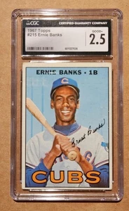 1967 Topps Ernie Banks #215 HOF Cubs CGC 2,5 buono+ - Foto 1 di 2