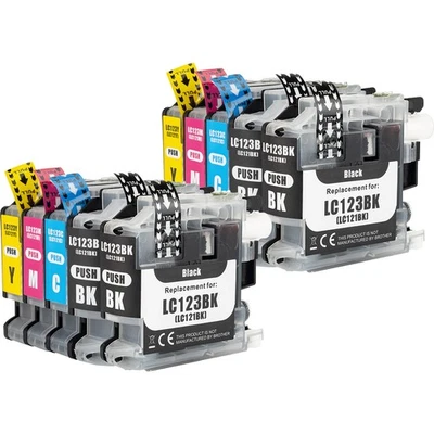 10x Druckerpatronen für Brother LC123 XL MFC-J4410DW DCP-J4110DW MFC-J6520DW - Bild 1 von 4