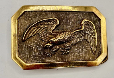 Hebilla Eagle vintage, con cinturón de cuero de vaca americano nuevo hecho a pedido Foto 1 de 4