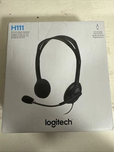 Logitech H111 Black On the Ear Stereo Headset - Picture 1 of 2
