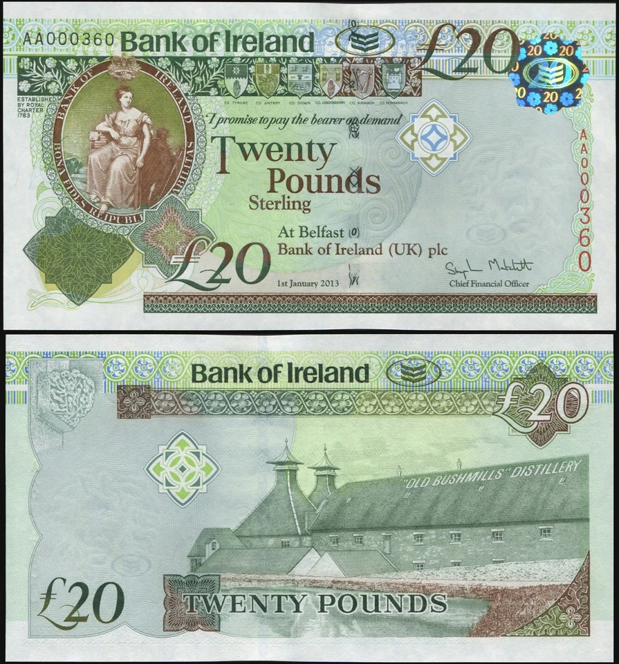North Ireland Banknote 20 pounds 01.01.2013 Unc Cat# P.88a - Image 1 of 1