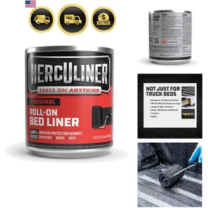 Truck Bed Liner Black 1 Quart Heavy Duty Rustproof Waterproof Coating - Picture 1 of 7