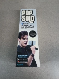 Pop Solo Bluetooth Karaoke Microphone w/ Smartphone Holder (Black, NEW) - Picture 1 of 3