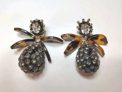 Висячие серьги золотистые со стразами J.Crew сняты с производства - Изображение 1 из 4