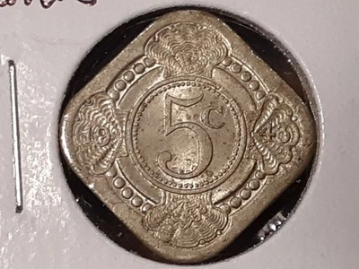 1943 Curacao Netherlands 5 Cents Well Struck with Nice Luster  - Image 1 of 2