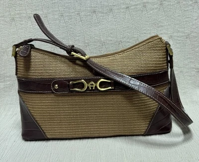 Bolsa de mão vintage Etienne Aigner cesta de vime vime vime - Imagem 1 de 4