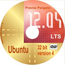 Ubuntu 12.04.5 LTS Precise Pangolin 32 bit Linux OS with Libre Office +