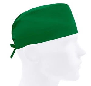 Surgical cap men, scrub caps, scrub hats, surgery hat, solid green - Picture 1 of 3