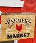 Large Rustic wooden sign “Farmers Market” Made From Untreated Wood