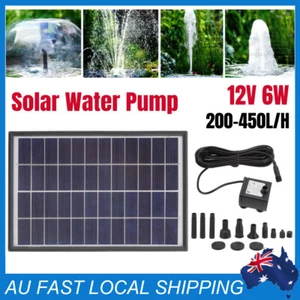 Solar Powered Fountain Submersible Garden Water Pump Garden Pond Pool Kit Panel - Picture 1 of 10