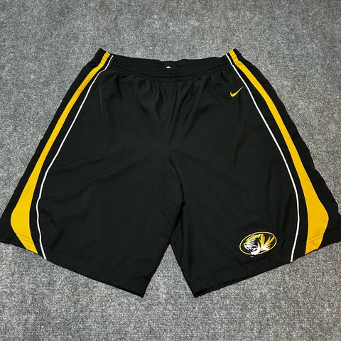Missouri Tigers Shorts Mens XXL Black Yellow Trim Polyester Dri-Fit Nike Cover