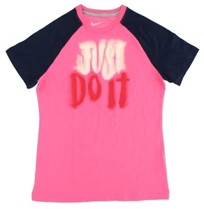 Nike Girls Graphic T-Shirt, Short Sleeve Youth Cotton Tee Shirt, Medium - Picture 1 of 28