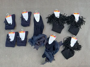 NEW LOT OF 9 ZUBII GIRLS PAIRS of SOCKS Special Dress Occasion COTTON BLEND 9-10 - Picture 1 of 7