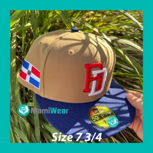 Dominican Republic World Baseball Classic Fitted Hat New Era 59FIFTY Khaki 7 3/4 - Picture 1 of 7