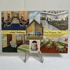 Fort Wayne Indiana Postcard Hotel Anthony Multiview Interior Building 1940 Linen