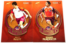 2008-09 SELECT A-LEAGUE TRADING CARD PLAYMAKERS CHASE CARD TEAM SET (2)-QLD ROAR