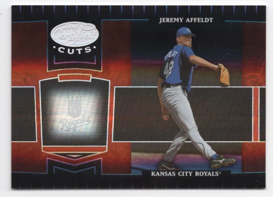 2004 LEAF CERTIFIED CUTS MIRROR RED JEREMY AFFELDT /100 - Image 1 of 2