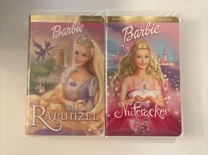 Barbie in the Nutcracker (VHS, 2001) & Barbie As Rapunzel (VHS 2002) - Picture 1 of 2