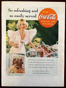 1937 COCA COLA Vintage Print Ad Coke Soda Pop Flasche Getränk - Bild 1 von 1