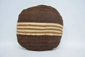 Throw Pillow, 16"x16" Brown Kilim Pillow, Kilim Pillow Cases - Picture 1 of 6
