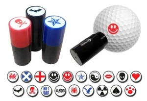 ASBRI GOLF BALL STAMPER, GOLF BALL MARKER ,35 DESIGNS, GREAT GOLF GIFT OR PRIZE - Picture 1 of 49