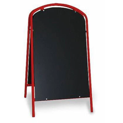 NISCHENMARKT Massiver Kundenstopper, Werbetafel, Werbeaufsteller aus Metall