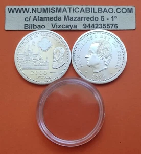 CAPSULA + 2000 PESETAS 1998 PLATA SC REY FELIPE II y EL ESCORIAL KM.987 España - Imagen 1 de 1