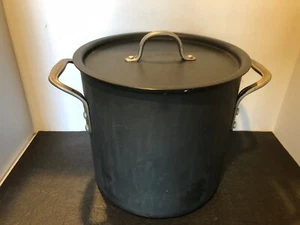 Calphalon 12 Qt Quart Stock Pot With Matching Lid #812 Hard Anodized Aluminum - Picture 1 of 6