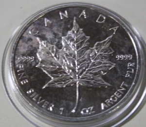 Kanada Maple Leaf 5 Dollars 1994 Silber 1 Oz F#6489 ST-BU Tönung - Bild 1 von 7