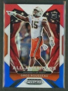 Prizm Draft Picks 2021 Greg Rousseau All-Americans RC #200 ROSSO BIANCO BLU - Foto 1 di 2