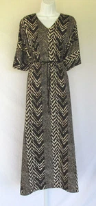 VINTAGE 1970s 80s MYSTIQUE KAFTAN DRESS POLY MADE IN PAKISTAN POLY ONE SIZE BELT - Picture 1 of 12