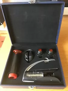5 Piece Wine Set Bottle Opener leather Gift Box Corkscrew Accessories great gift - Picture 1 of 5