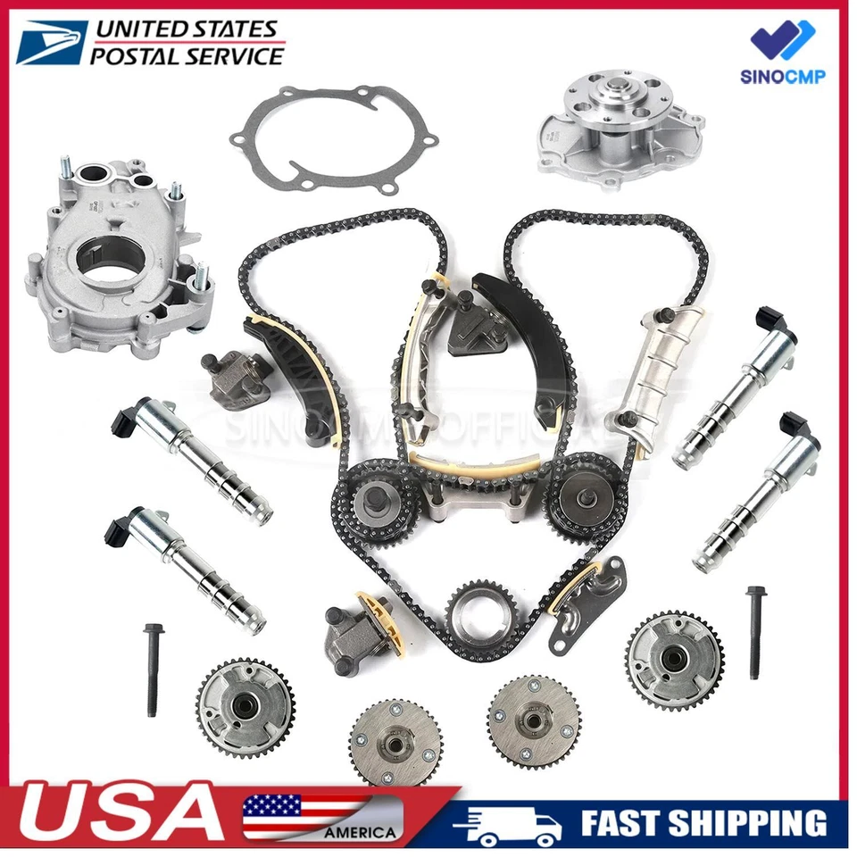 Timing Chain Kit Oil Water Pump VVT for 2008-2016 Buick Chevrolet Cadillac 3.6L Foto 1 de 4
