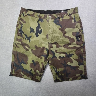 Volcom Shorts Mens 33 Green Camo True To This 10" Stretch Skate Casual - Image 1 of 4