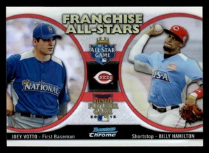 2012 Bowman Chrome Billy Hamilton Joey Votto Franchise All-Stars Refractor REDS - Picture 1 of 2