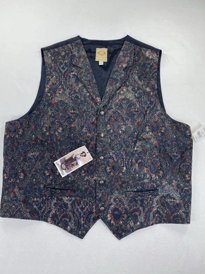 WAH Maker Vest 2XT Men’s Button Frontier Made In USA Western Cowboy VTG - Image 1 of 4