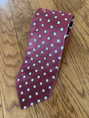 Corbata de seda Ermenegildo Zegna rojo blanco lunares Foto 1 de 3