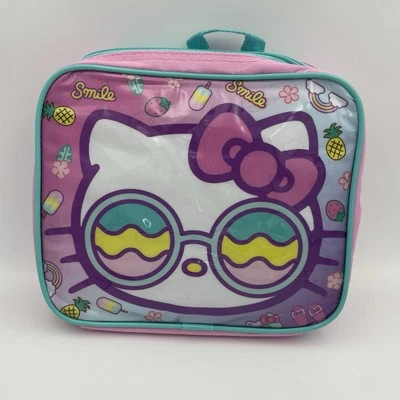 Bolsa de almuerzo Hello Kitty aislada Sanrio gafas de sol rosa niñas nueva sin etiquetas Foto 1 de 4