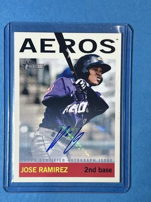 Jose Ramirez 2013 Topps Heritage Minors Prospect Auto #ROA-JR - Imagem 1 de 4