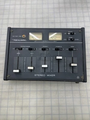 Realistic Stereo Mixer Model 32-1100a Radio Shack No Power Cord Untested As-Is - Image 1 of 4