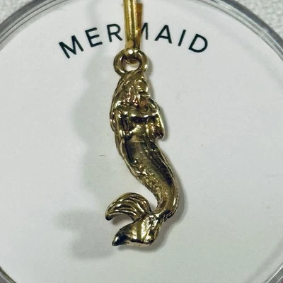 ALEX AND ANI SIRENA PLATA ESTERLINA CHAPADA EN ORO 14K NUEVO CON CAJA COLGANTE 3D Foto 1 de 4