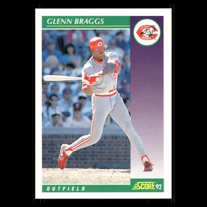 Tarjeta de béisbol Glenn Braggs #393 1992 Score Cincinnati Reds MLB - Imagen 1 de 3