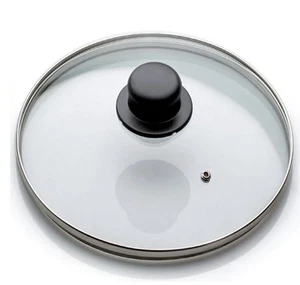 Gnali, coperchio in vetro temperato 40 cm bordo inox con foro di sfiato - Foto 1 di 1